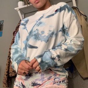 Hand dyed Champion crewneck sweatshirt